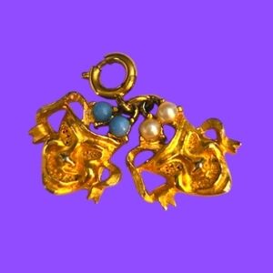 Vintage Mid-century Theater Drama Masks Charm